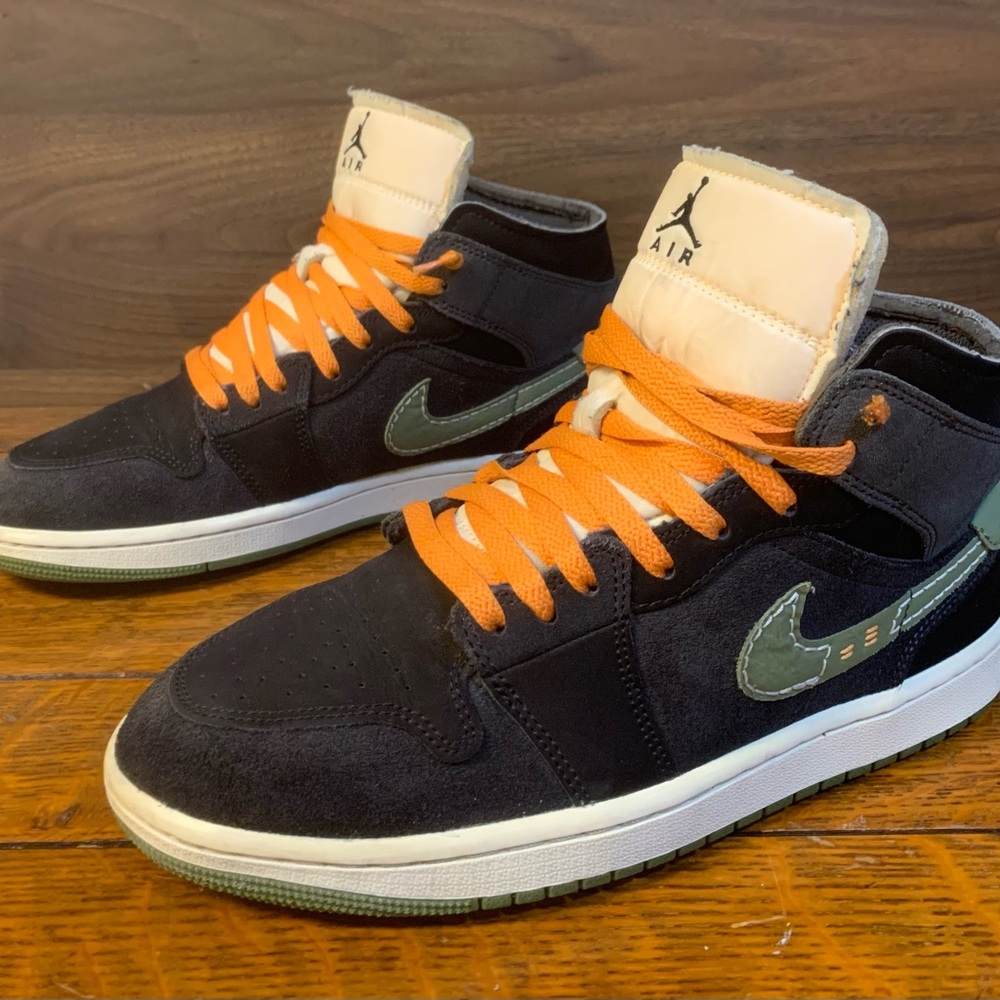 Air Jordan 1 Mid SE Craft "Anthracite Light Olive"
